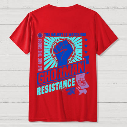 Galactic Resistance Back Printing Geek T-Shirt