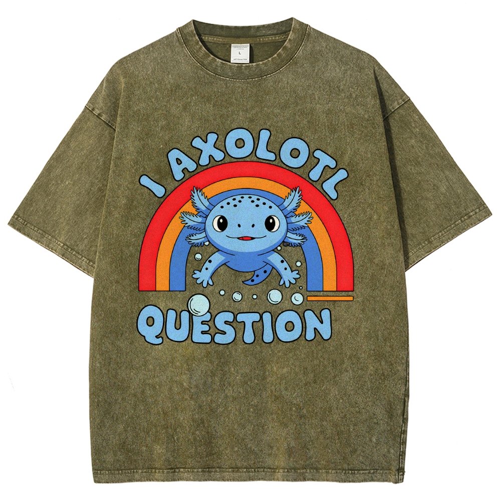 Cute Axolotl I axolotl questions Vintage Distressed T-shirt