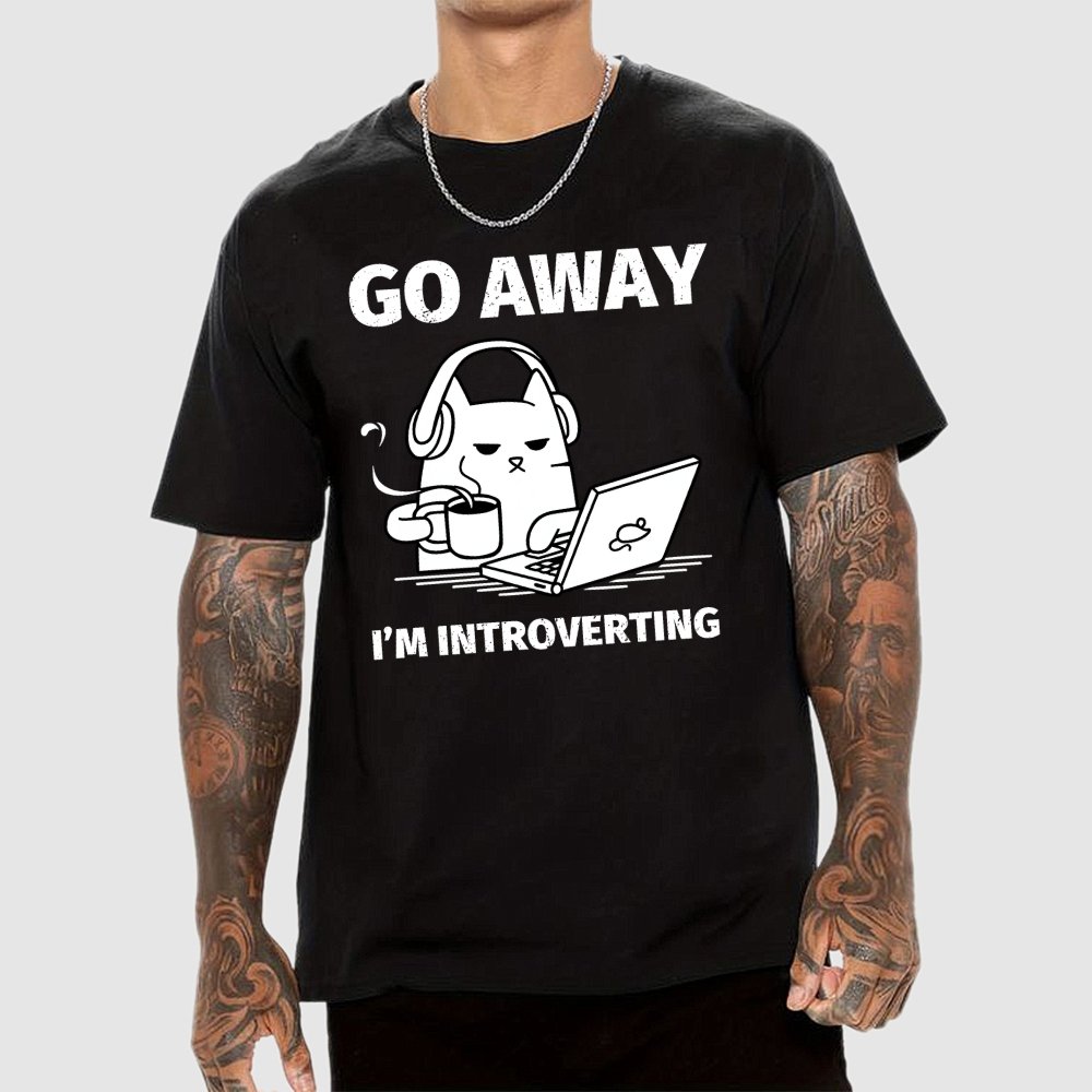 Go Away I'm Introverting Geek T-Shirt