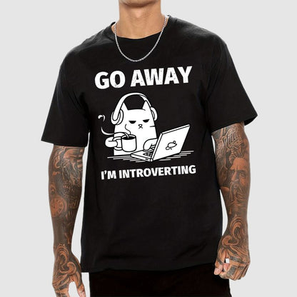 Go Away I'm Introverting Geek T-Shirt