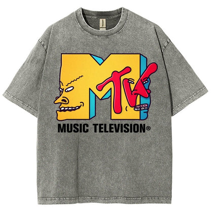 Music Television Vintage Distressed T-shirt