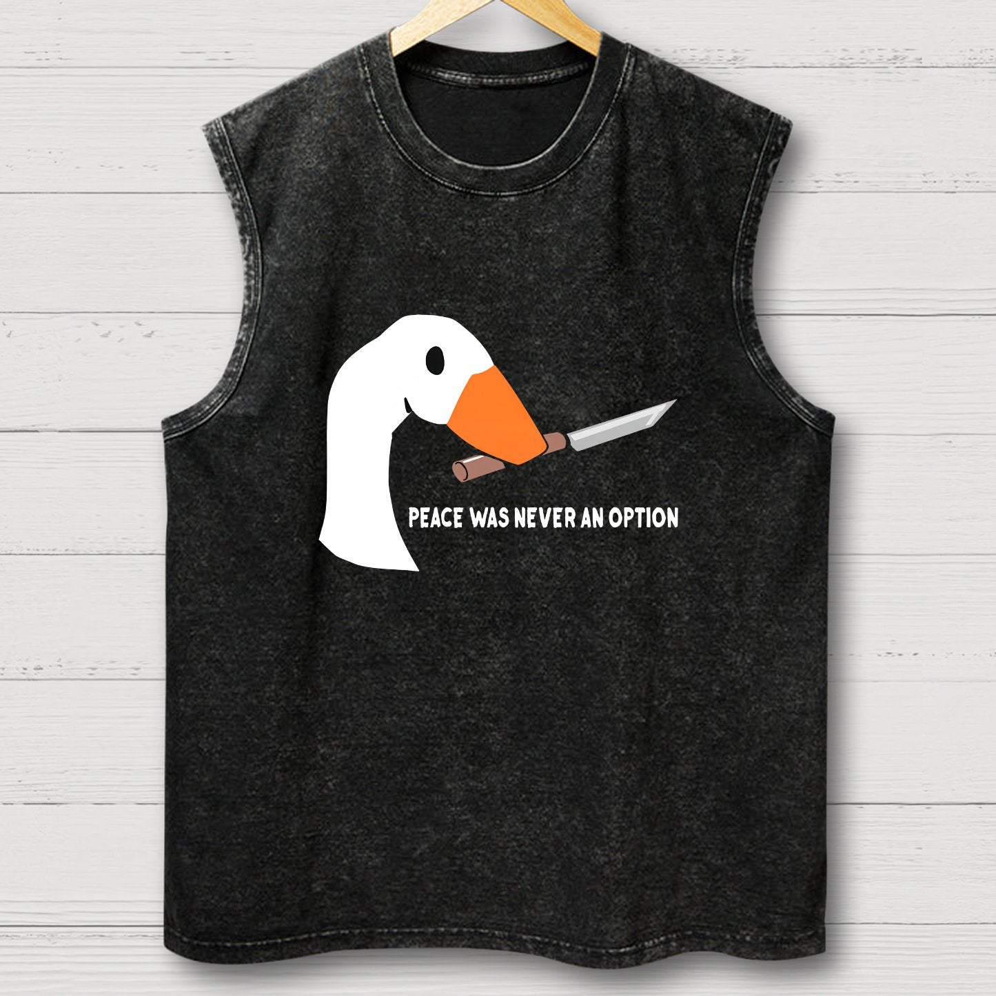 Peace Was Never An Option Vintage Distressed Washed Tank