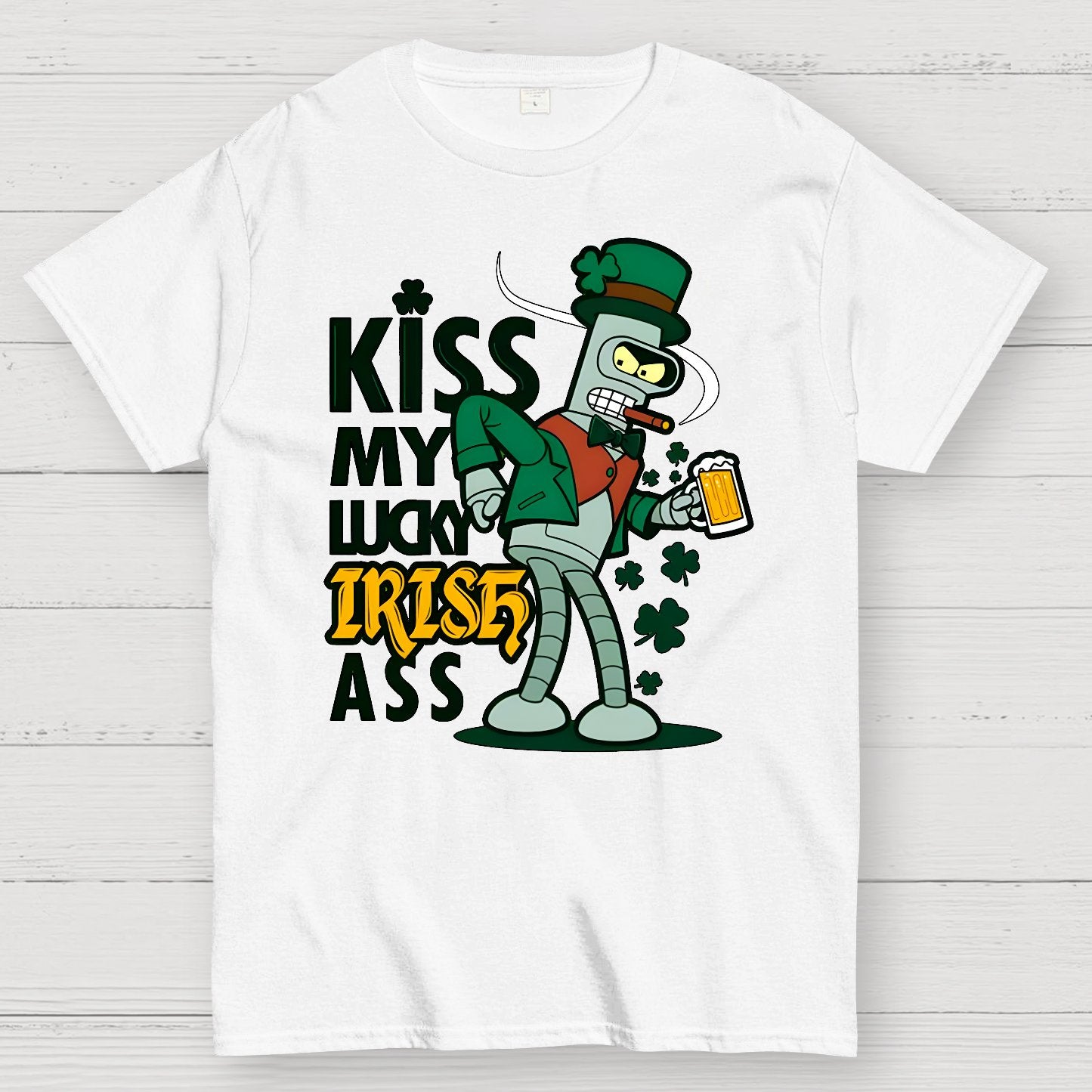 Kiss my Lucky Irish-St. Patrick's Day Geek T-Shirt