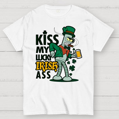 Kiss my Lucky Irish-St. Patrick's Day Geek T-Shirt