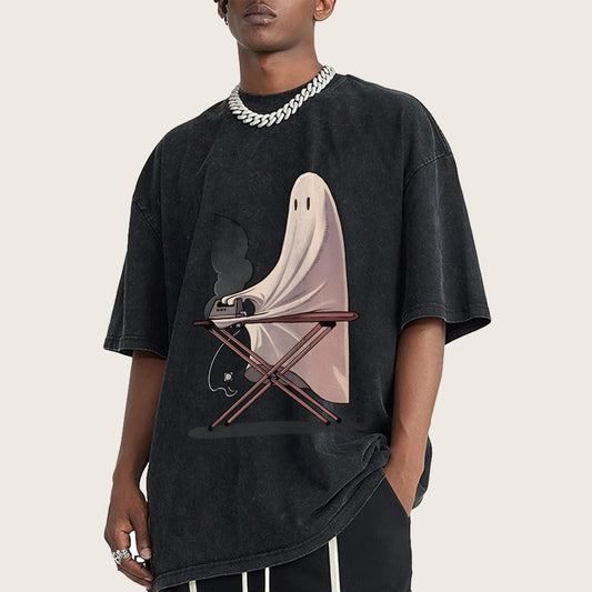 Self-Ironing Vintage Distressed T-shirt