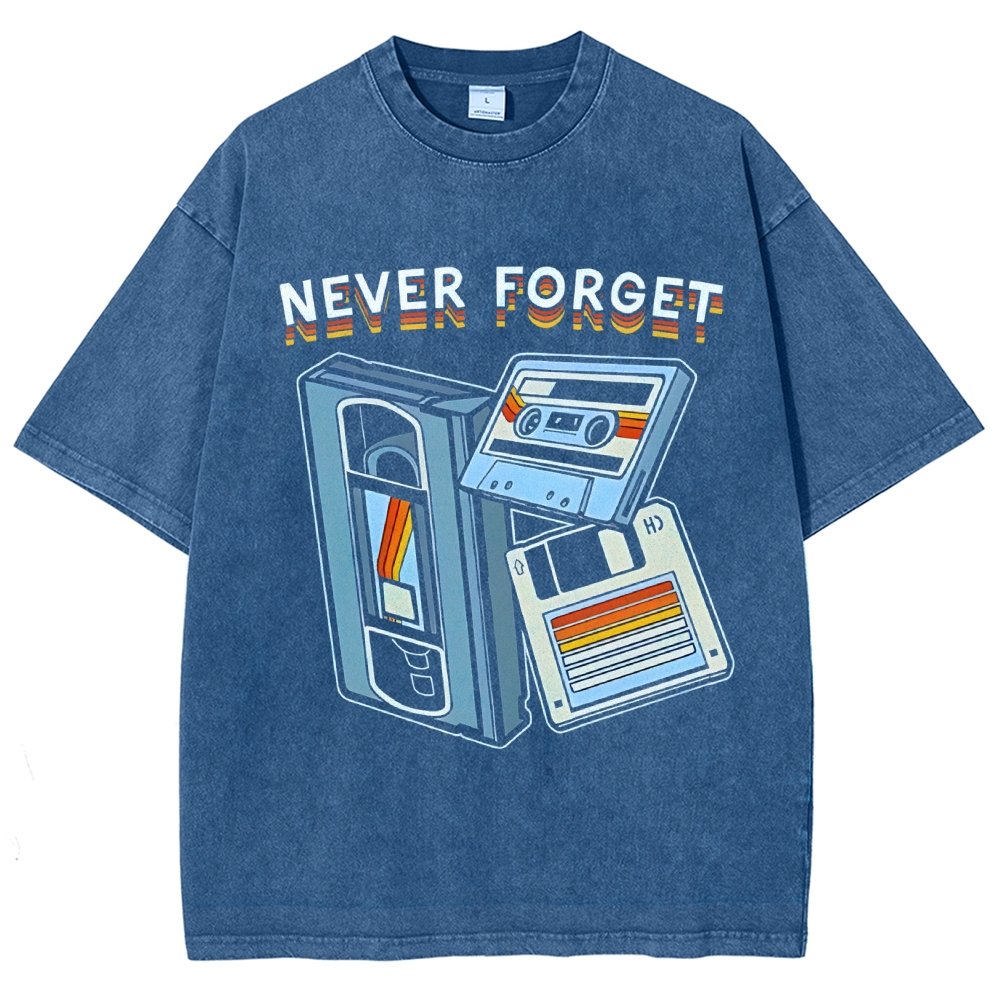 Never Forget Graphic Vintage Distressed T-shirt
