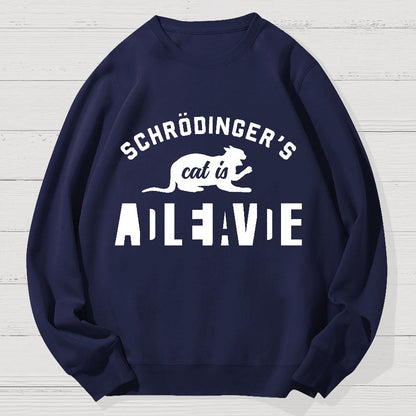 Schrödinger Cat Geek Cotton Sweatshirt