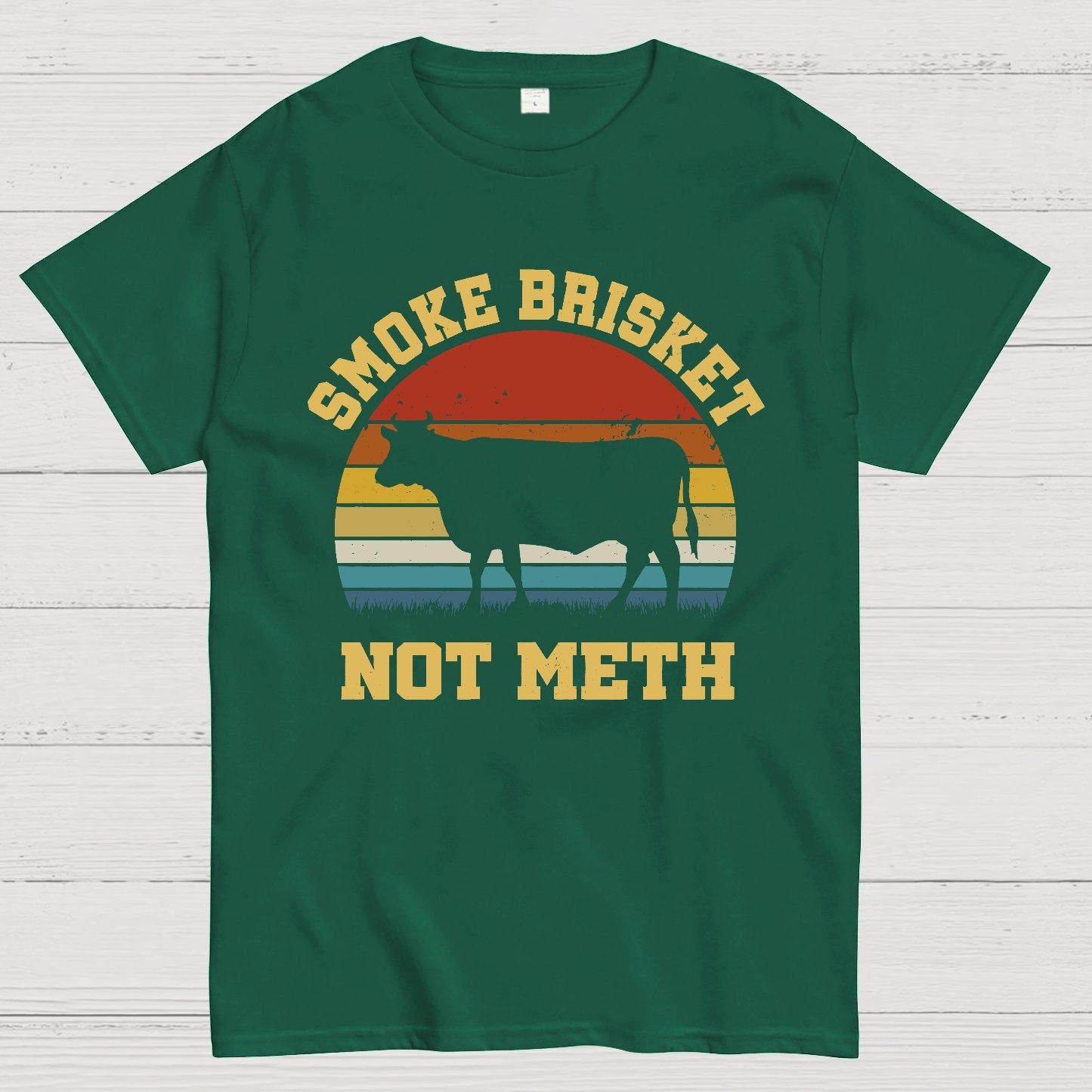 Smoke Brisket Not Meth Geek T-Shirt