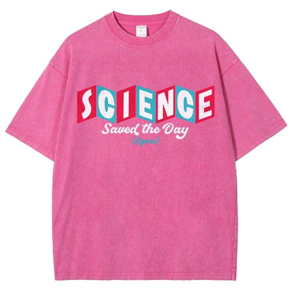 Science Saved the Day Vintage Distressed T-shirt