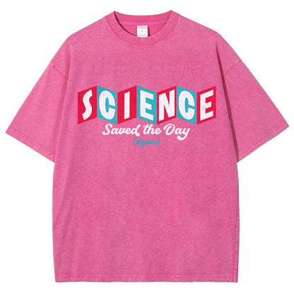 Science Saved the Day Vintage Distressed T-shirt