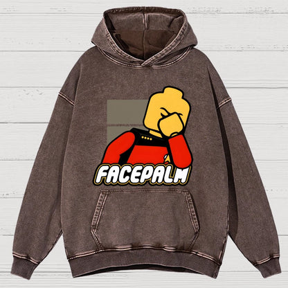 Facepalm Vintage Distressed Hoodie