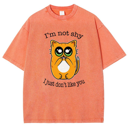 Not Shy Vintage Distressed T-shirt