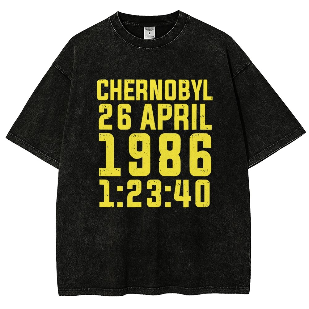 Chernobyl Nuclear Disaster Date And Time Vintage Distressed T-shirt