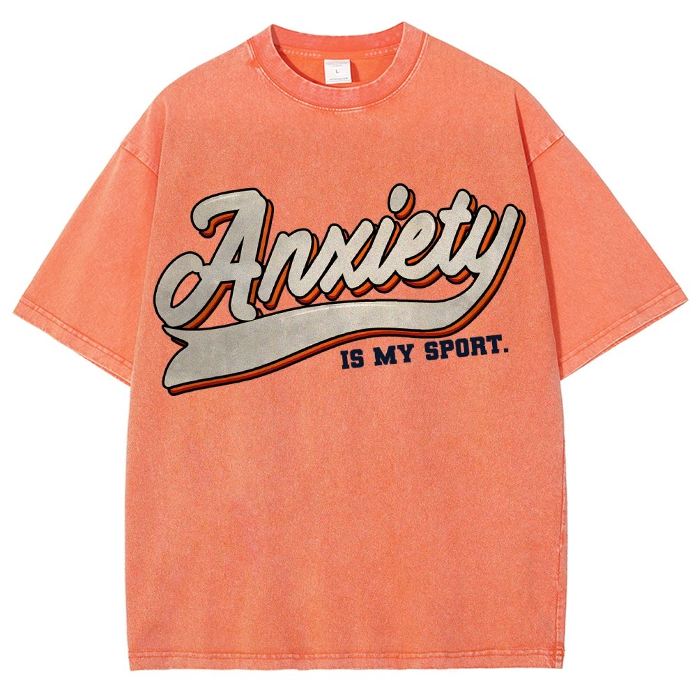 Anxiety Is My Sport Vintage Distressed T-shirt