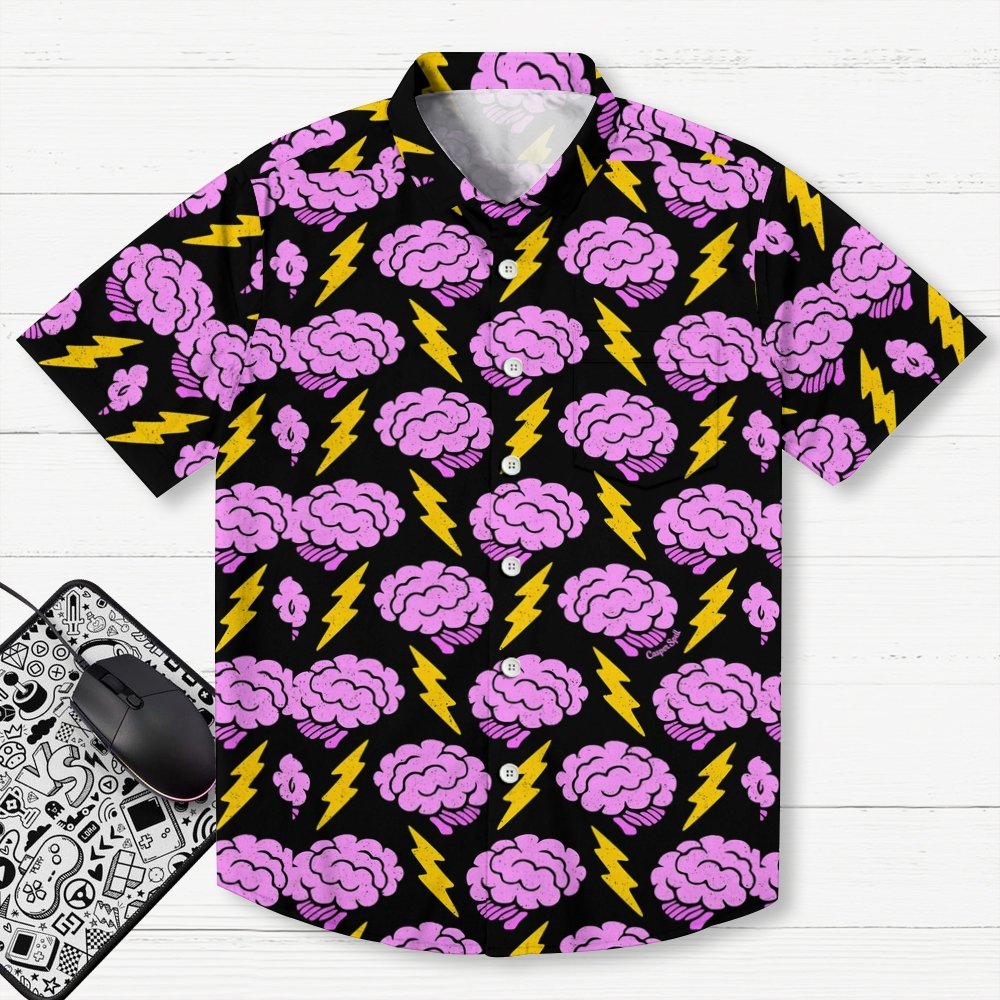 Thunder and Lightning Art Print Geek Hawaiian Shirt