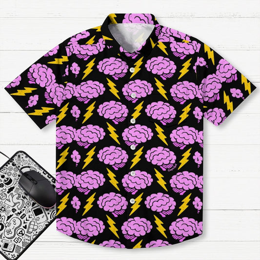 Thunder and Lightning Art Print Geek Hawaiian Shirt