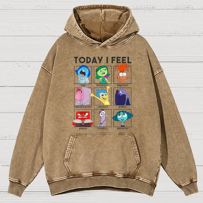Today I Feel Funny Vintage Distressed Hoodie