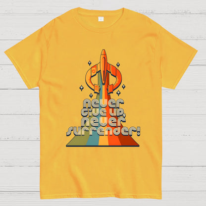 Retro Quest Never give up never surrender! Geek T-Shirt