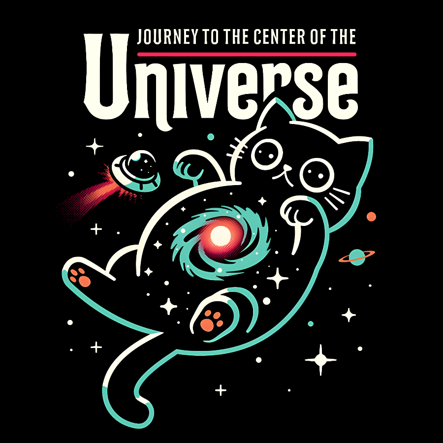 Journey to the Center of the Universe Geek T-Shirt