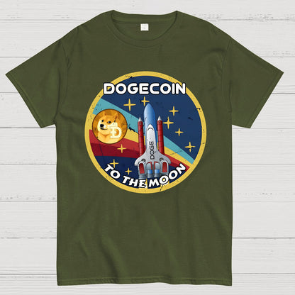 Dogecoin To The Moon DOGE Geek T-Shirt