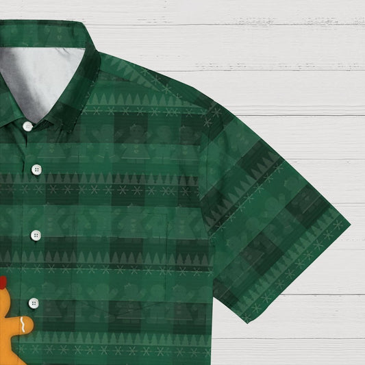 Christmas Plaid Cookie Pattern Print Geeky Shirt