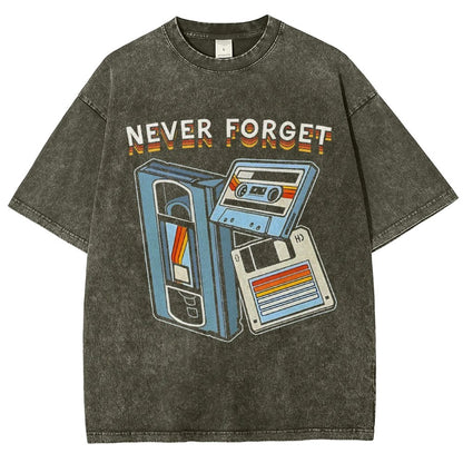 Never Forget Graphic Vintage Distressed T-shirt