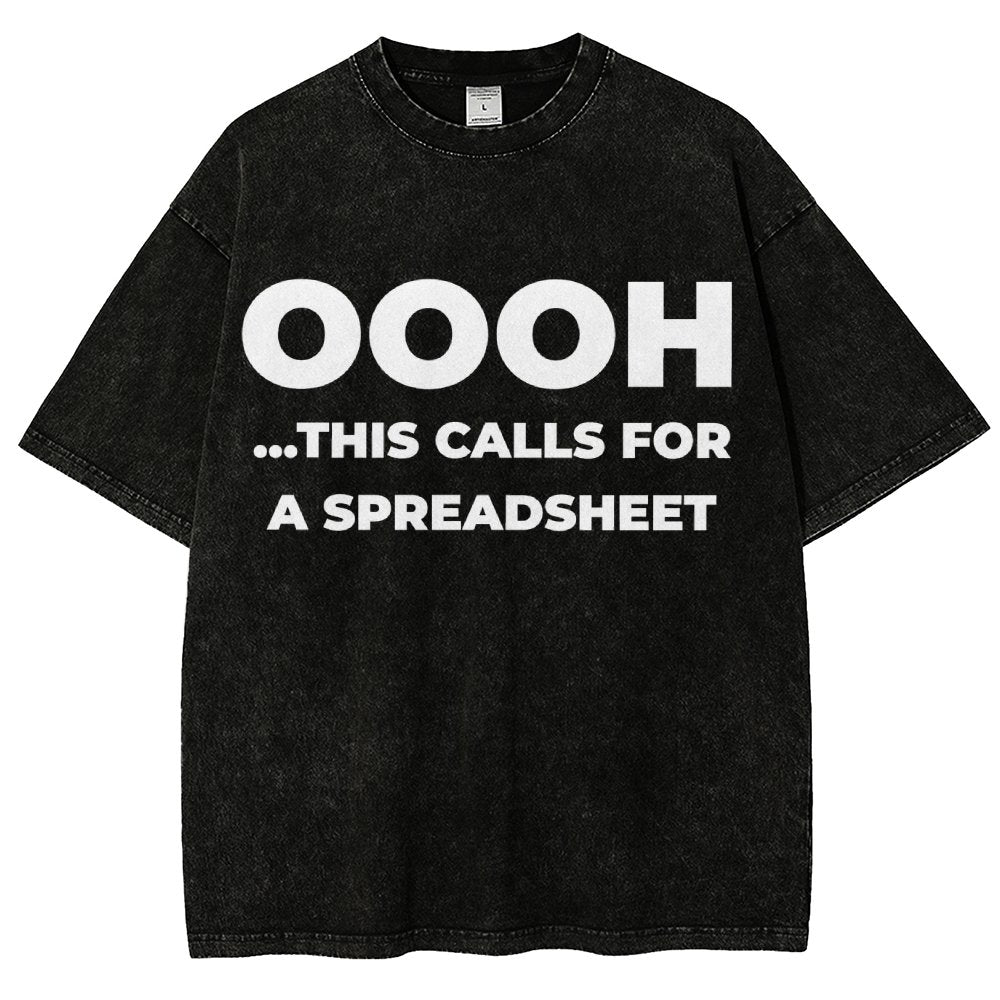 Ohh...This Calls for a Spreadsheet Vintage Distressed T-shirt