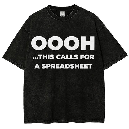 Ohh...This Calls for a Spreadsheet Vintage Distressed T-shirt