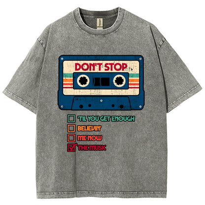 Dont Stop The Music Vintage Distressed T-shirt