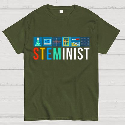 Steminist Science Technology Engineering Math STEM Unisex Geek T-Shirt