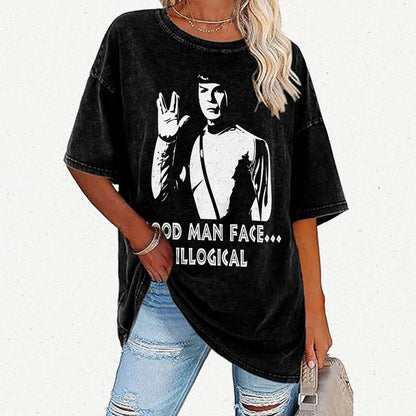 Good man face... illogicalVintage Distressed T-shirt