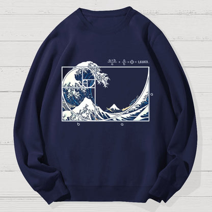 The Great Fibonacci Wave Science Geek Cotton Sweatshirt