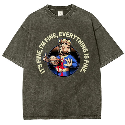 I'M Fine Everything Is Fine Vintage Distressed T-shirt