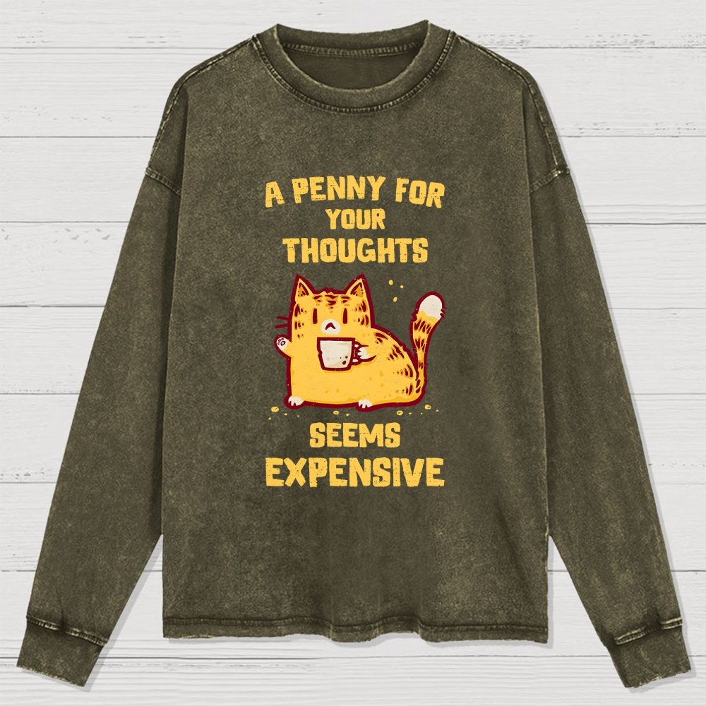 A Penny Seems Expensive Washed Long Sleeve Tee