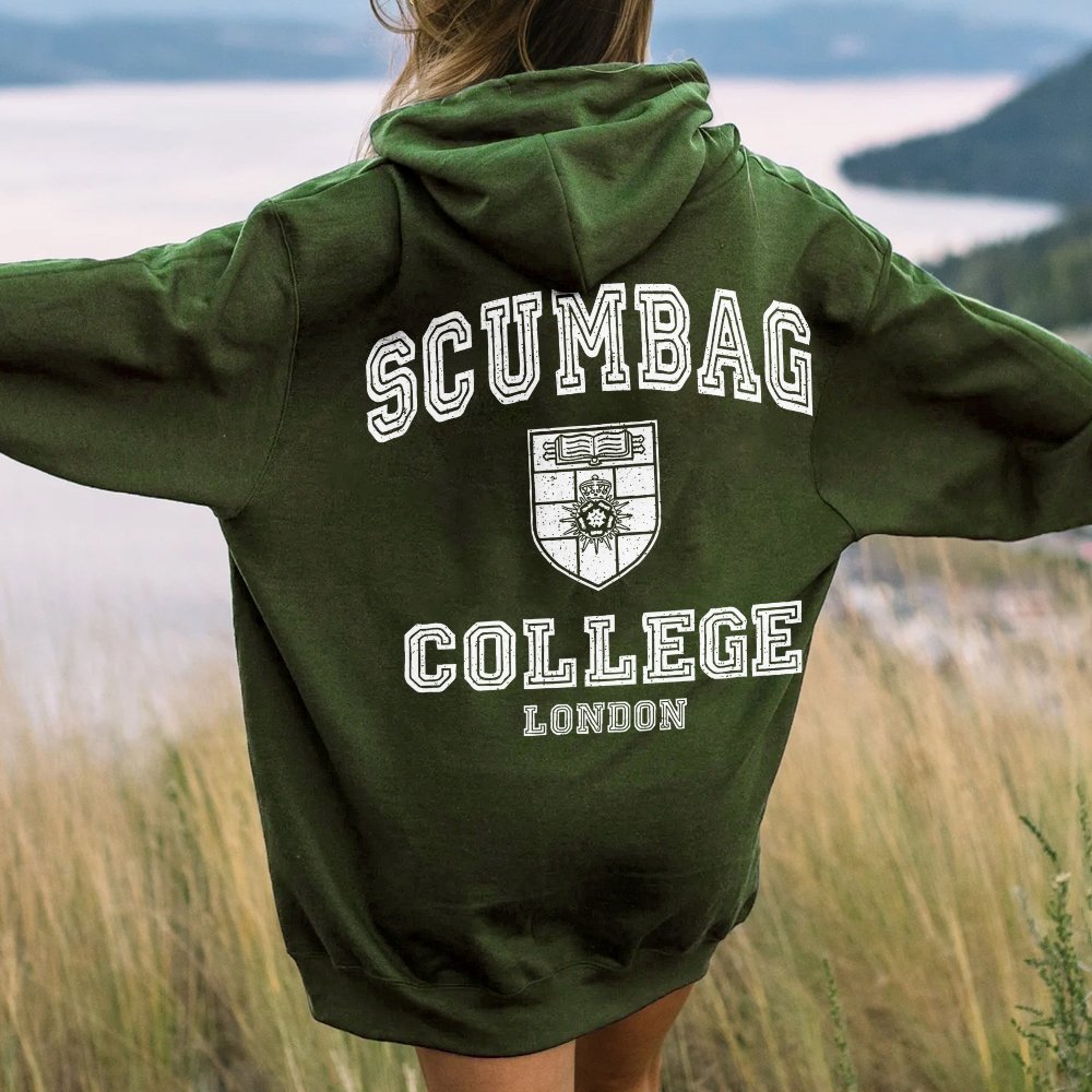 Scumbag College Unisex Printed Back Unisex Cotton Hoodie