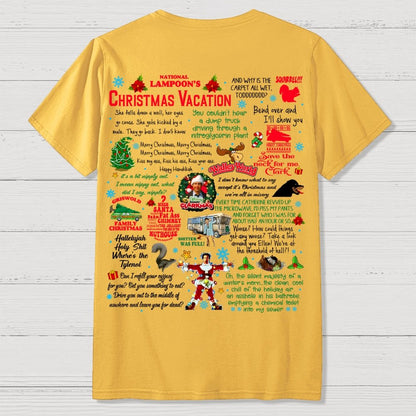 Holiday Vacation Quote Front And Back Printing Geek T-Shirt