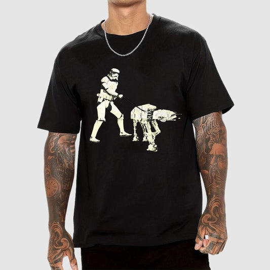 Empire Robot Dog-Planet Battles Geek T-Shirt