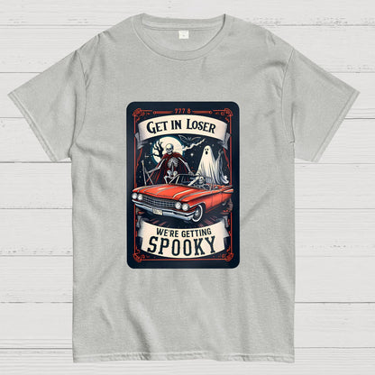 Get In Loser We're Getting Spooky Tarot Card Halloween T-Shirt