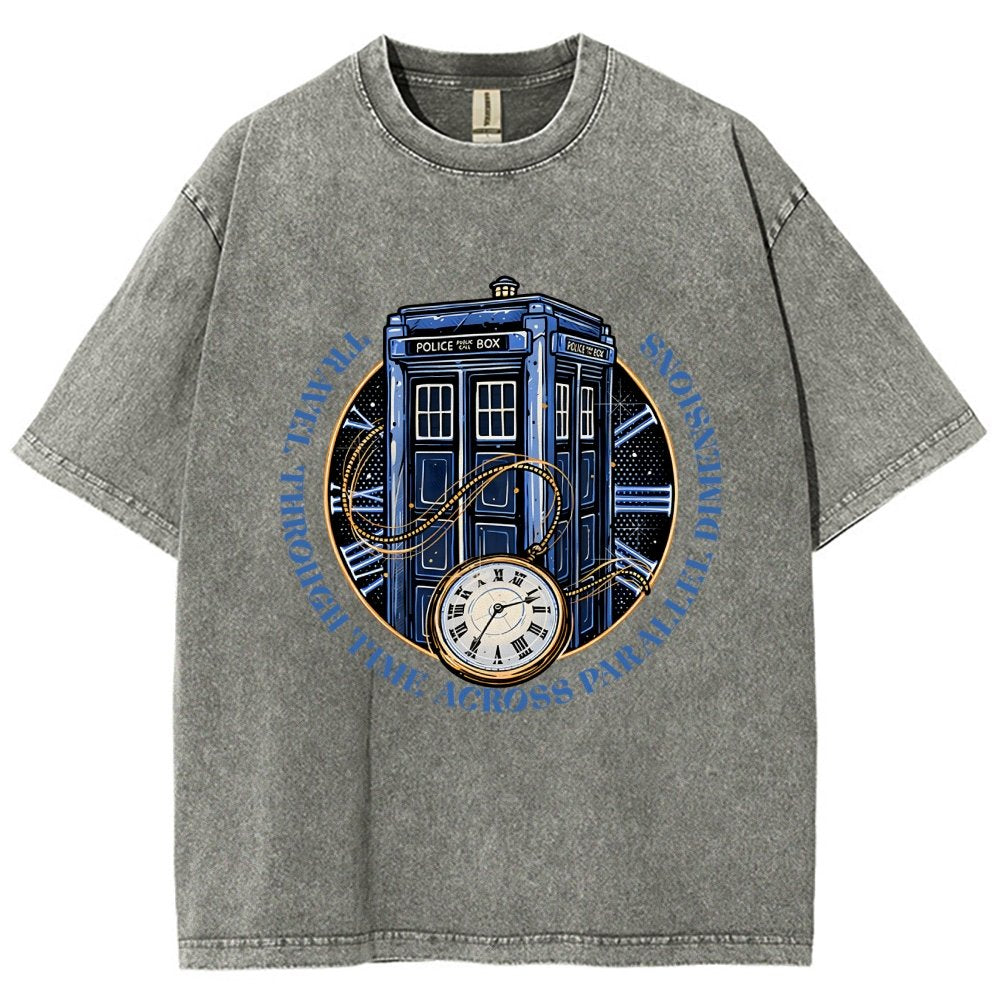 Across Parallel Dimensions Vintage Distressed T-shirt