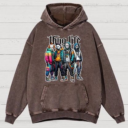 Horror Character Halloween Vintage Distressed Hoodie