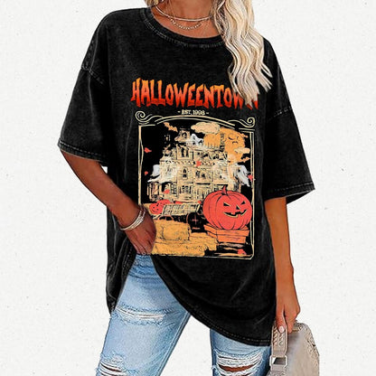 Spookyville University Est 1998. Halloween Vintage Distressed T-shirt