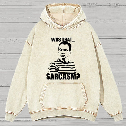Was That Sarcasm Vintage Distressed Hoodie