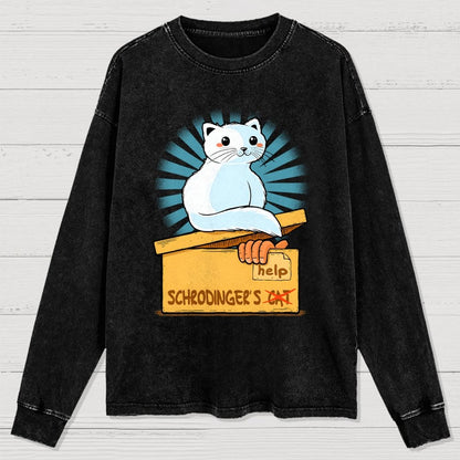 Schrodinger in a Box Washed Long Sleeve Tee