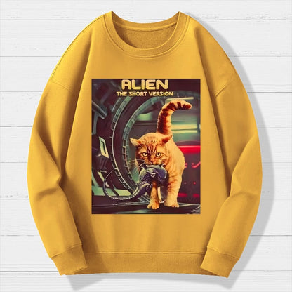 Mystery Cat Heavy Geek Cotton Sweatshirt