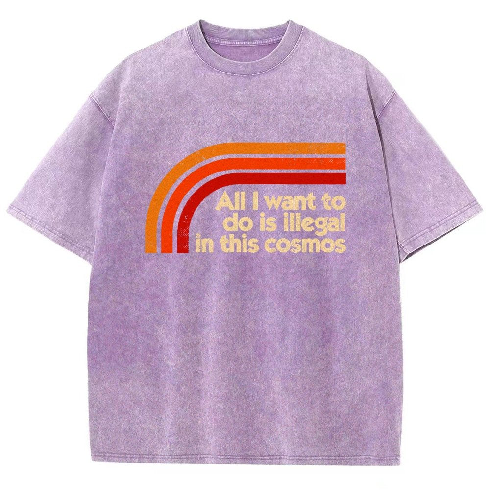 All I Want To Do Is Illegal Vintage Distressed T-shirt