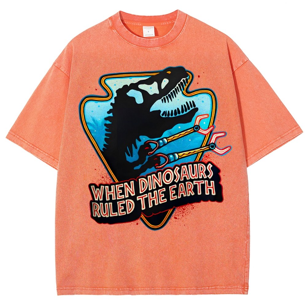When Dinosaurs Ruled The Earth Vintage Distressed T-shirt