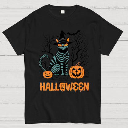 Halloween Black Cat Geeky T-Shirt