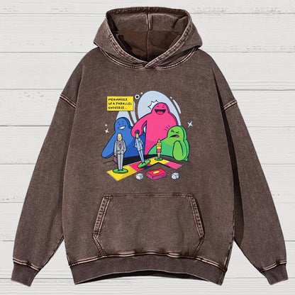 Meeples playing Board Games Vintage Distressed Hoodie