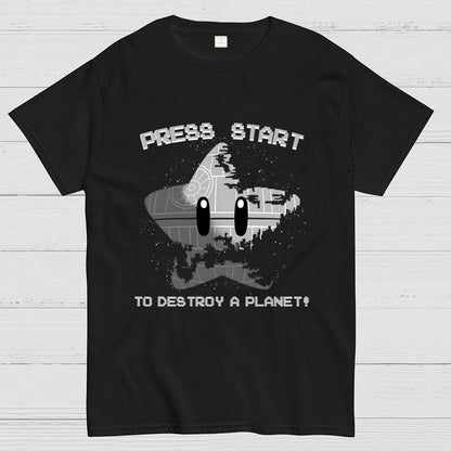 Press Start To Destroy Geek T-Shirt