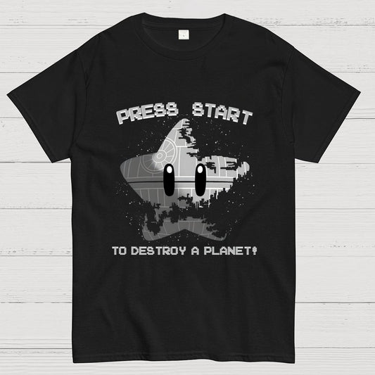 Press Start To Destroy Geek T-Shirt
